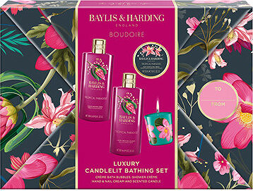 BAYLIS & HARDING sada so sviečkou Boudoire Tropical Paradise 650 ml