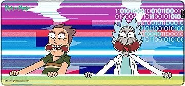Rick and Morty – Glitched – Podložka pod myš a klávesnicu