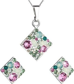 EVOLUTION GROUP 39126.3 chryzolit súprava dekorovaná kryštálmi Swarovski