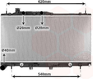 VAN WEZEL chladič, chladenie motora 51002069