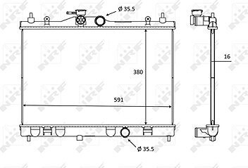 NRF Chladič, chladenie motora 58236