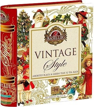 Basilur Vintage Book Assorted 24 × 2 g, 8 × 1,5 g plech