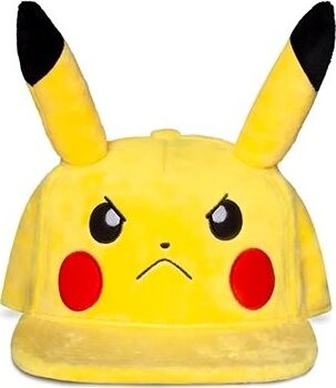 DIFUZED Pokémon: Angry Pikachu - snapback šiltovka s ušami