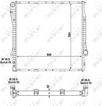 NRF Chladič, chladenie motora 55328