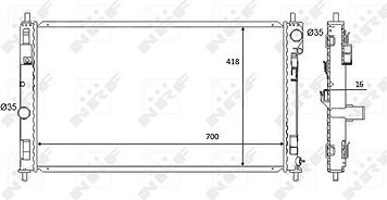 NRF Chladič, chladenie motora 59089