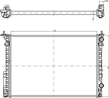 NRF Chladič, chladenie motora 58242A