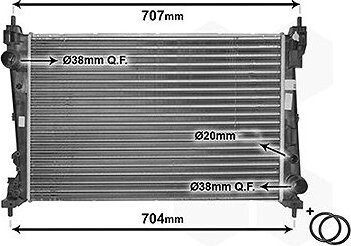 VAN WEZEL chladič, chladenie motora 17002312