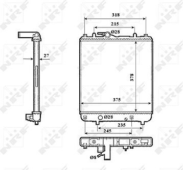 NRF Chladič, chladenie motora 53825