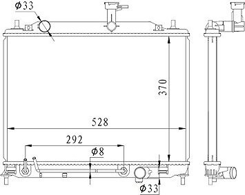 NRF Chladič, chladenie motora 550015