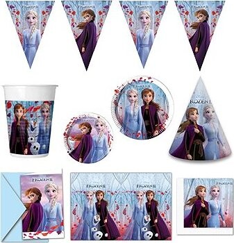 GODAN Detská narodeninová sada Ľadové kráľovstvo, Frozen, 10 osôb