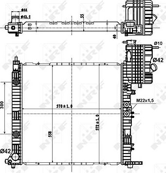 NRF Chladič, chladenie motora 50581