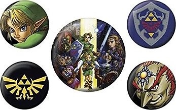 Nintendo The Legend Of Zelda – odznaky sada 5 ks