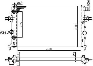 NRF Chladič, chladenie motora 50562A