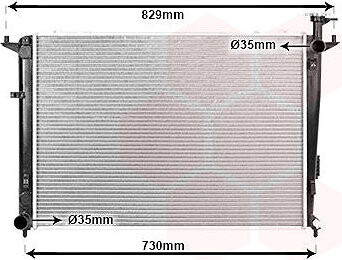 VAN WEZEL chladič, chladenie motora 83012707