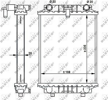 NRF Chladič, chladenie motora 59183
