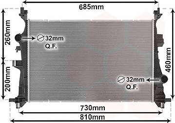 VAN WEZEL chladič, chladenie motora 17012703