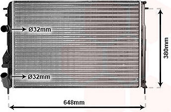 VAN WEZEL chladič, chladenie motora 43002312