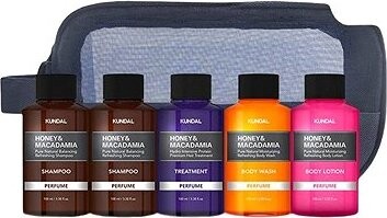 KUNDAL Honey & Macadamia Travel Kit 500 ml