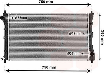 VAN WEZEL chladič, chladenie motora 17012711