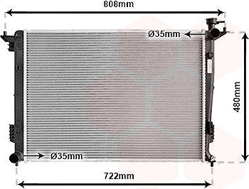 VAN WEZEL chladič, chladenie motora 82002285