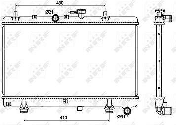 NRF Chladič, chladenie motora 53121