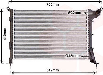 VAN WEZEL chladič, chladenie motora 06002310