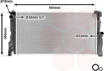 VAN WEZEL chladič, chladenie motora 06012701