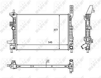 NRF Chladič, chladenie motora 58284