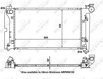 NRF Chladič, chladenie motora 53325