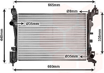 VAN WEZEL chladič, chladenie motora 09002261