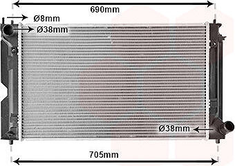 VAN WEZEL chladič, chladenie motora 53002386