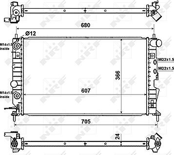 NRF Chladič, chladenie motora 50219