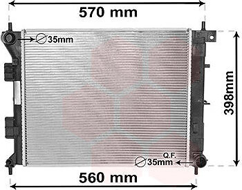 VAN WEZEL chladič, chladenie motora 82002338