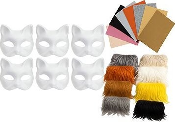 Maaleo 26570 Sada kreatívnych mačacích masiek s príslušenstvom 6 ks