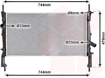 VAN WEZEL chladič, chladenie motora 18002404