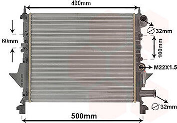 VAN WEZEL chladič, chladenie motora 43002206