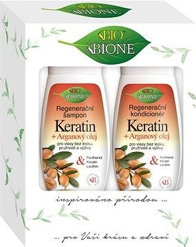 BIONE COSMETICS Darčeková súprava Keratín + Arganový olej 520 ml