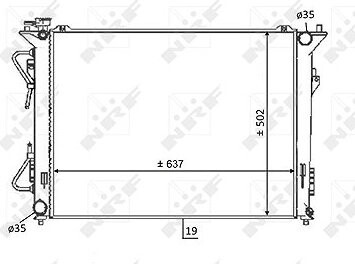 NRF Chladič, chladenie motora 59064