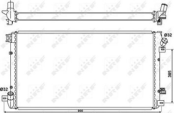 NRF Chladič, chladenie motora 53076
