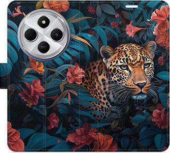 iSaprio Flip puzdro Flower Jaguar 02 pre Xiaomi Redmi 14C/Poco C75