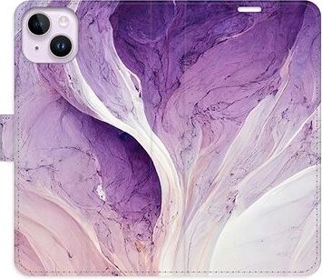 iSaprio flip puzdro Purple Paint na iPhone 14 Plus
