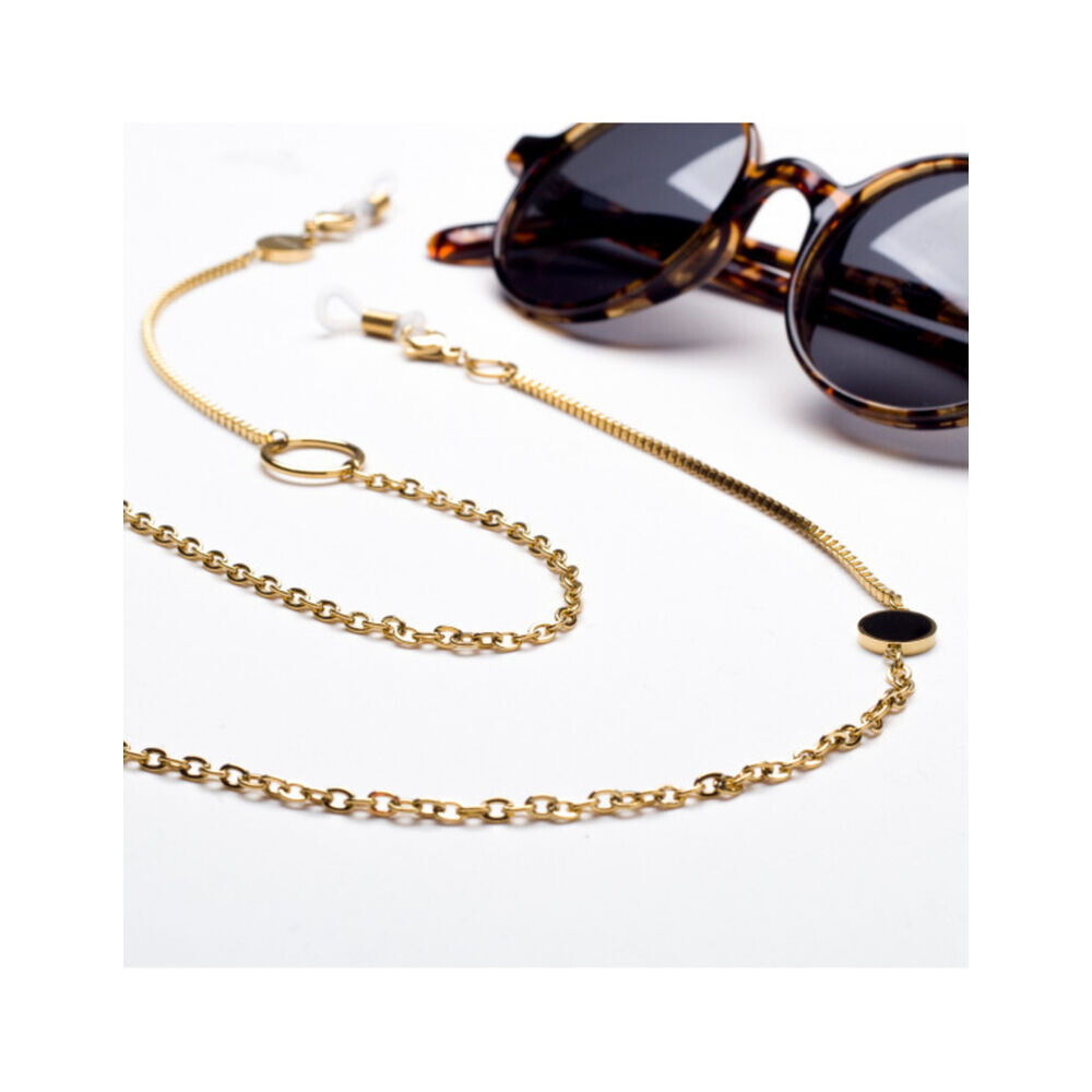 Pozlátená retiazka na okuliare s ozdobnými príveskami 18559