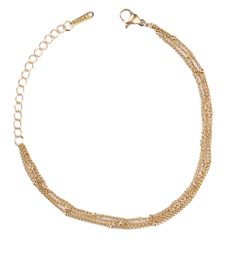 Emily Westwood Trojitý pozlátený náramok Myelisse EWB250358G