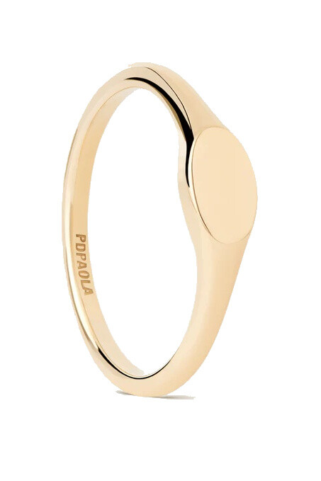 PDPAOLA Originálny pozlátený prsteň Oval Mini AN01-C46 52 mm