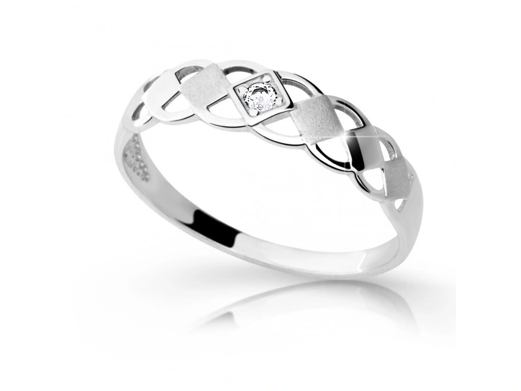 Cutie Diamonds Elegantný prsteň z bieleho zlata s briliantom DZ6718-1912-10-X-2 58 mm