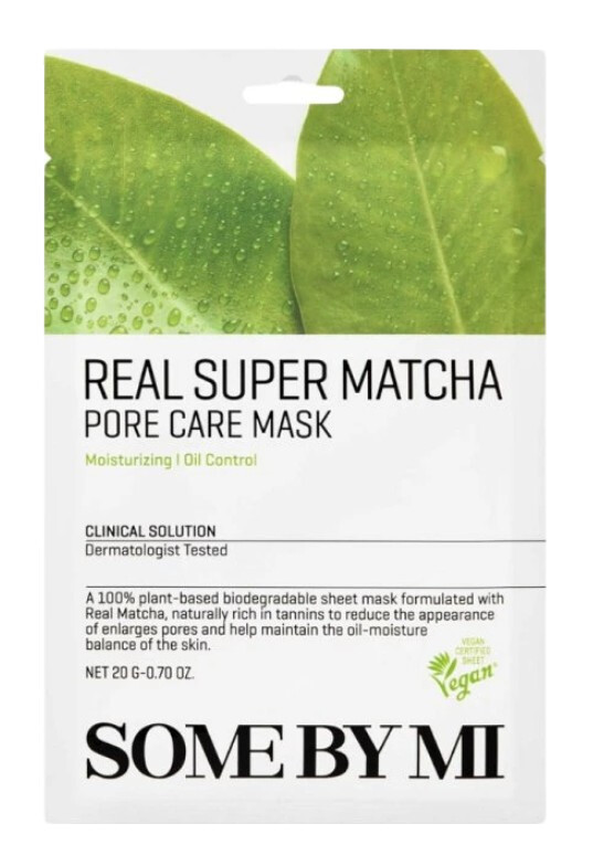 Some By Mi Súprava pleťových masiek na rozšírené póry Real Super Matcha (Pore Care Mask) 20 x 20 g