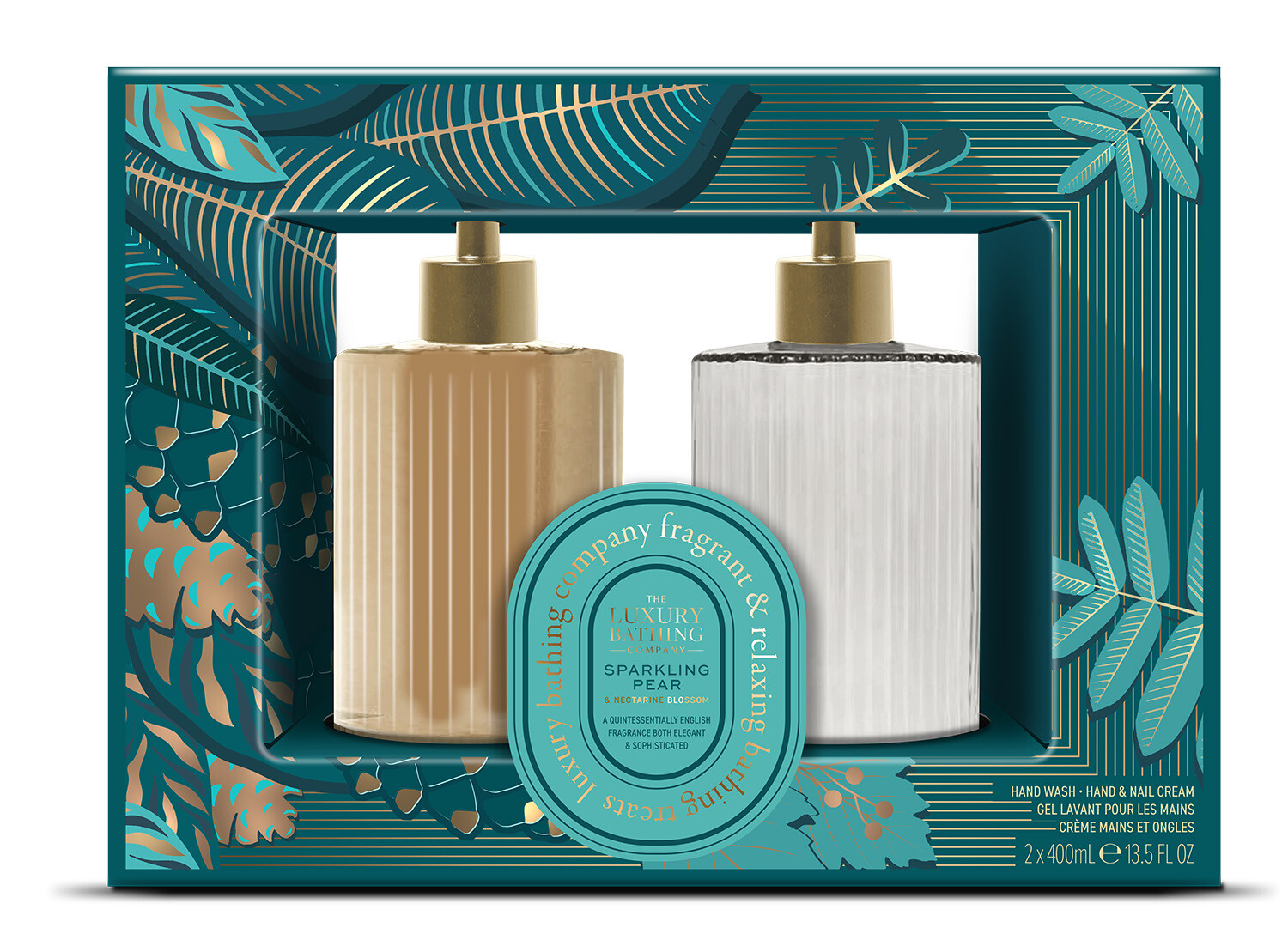 The Luxury Bathing Company Darčeková sada starostlivosti o ruky Hruška & Kvet nektárinky 2 ks
