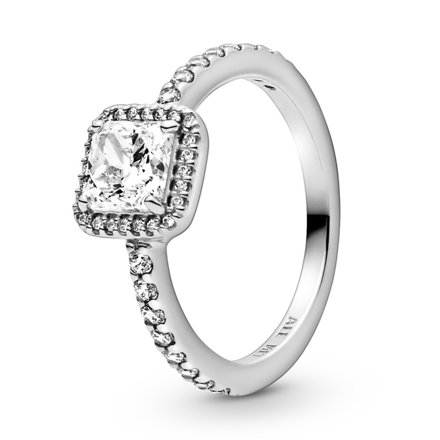 Pandora Očarujúci strieborný prsteň s krištáľom Timeless 198863C01 52 mm