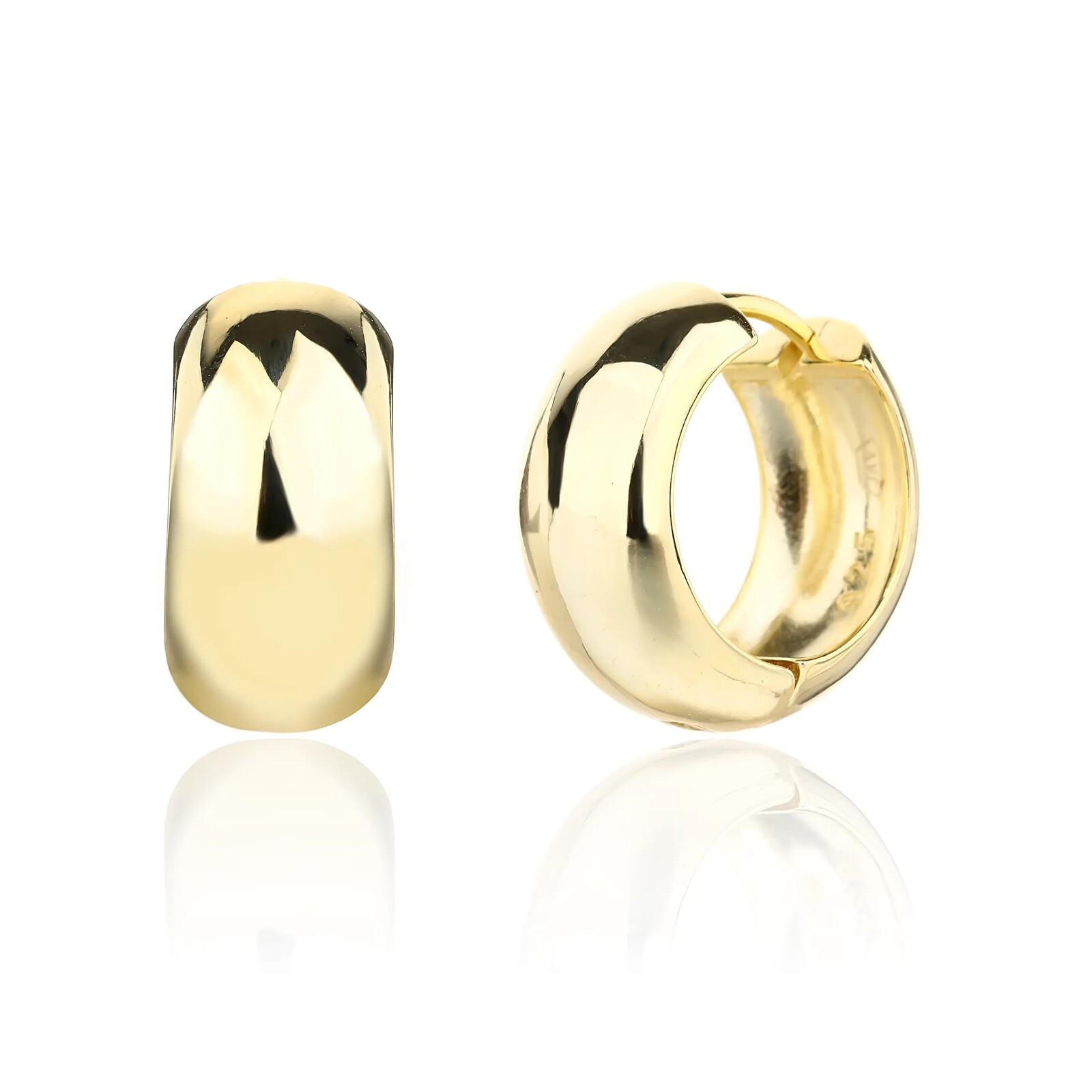 JVD Minimalistické pozlátené kruhové náušnice SVLE3380XJ6GO00