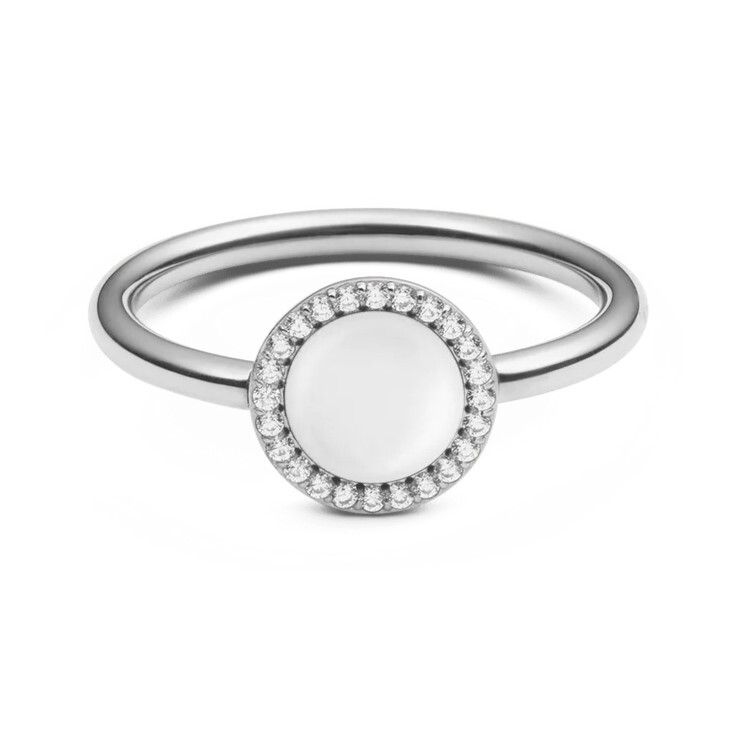 Daniel Wellington Originálny prsteň s perleťou a kryštálmi Audrey DW0040127 48 mm